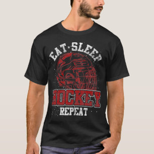 Eat Sviloläge Hockey Repeat Ice Hockey Goalie Gift T Shirt