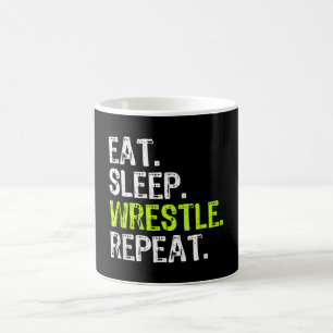 Eat Sviloläge Repeat Wrestling Wrestler Kaffemugg