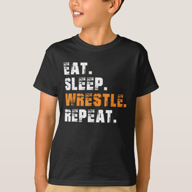 Eat Svilolewrestle Repeat Wrestling Sport Gift T Shirt (Framsida)