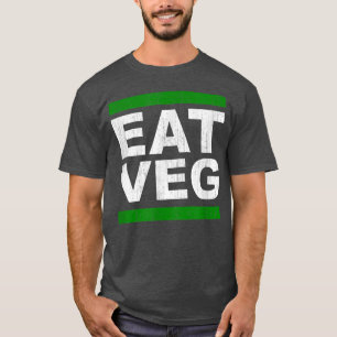 EAT VEG Vegan Vegetarian Herbiäger Plant-Based Ins T Shirt