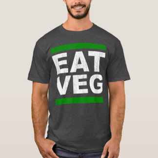 EAT VEG Vegan Vegetarian Herbiäger Plant-Based Ins T Shirt
