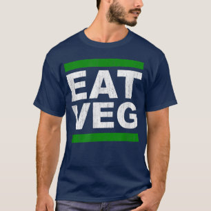 EAT VEG Vegan Vegetarian Herbiäger Plant-Based Ins T Shirt