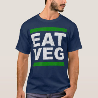EAT VEG Vegan Vegetarian Herbiäger Plant-Based Ins T Shirt