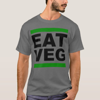 EAT VEG Vegan Vegetarian Herbiäger Plant-Based Ins T Shirt