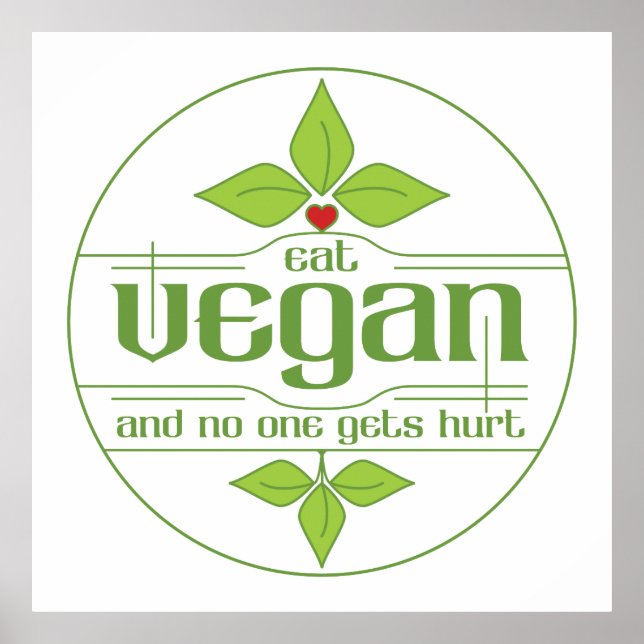 Eat Vegan och ingen får Ont Poster (Framsidan)