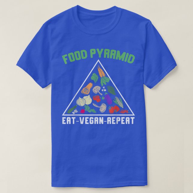 Eat Vegan Repeat Veganism Vegetarian Healthy Grönt T Shirt (Design framsida)