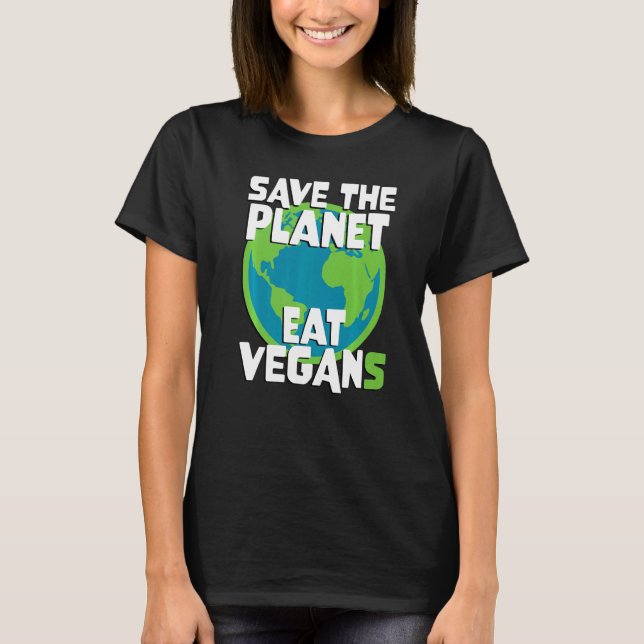 Eat Vegan T Shirt (Framsida)