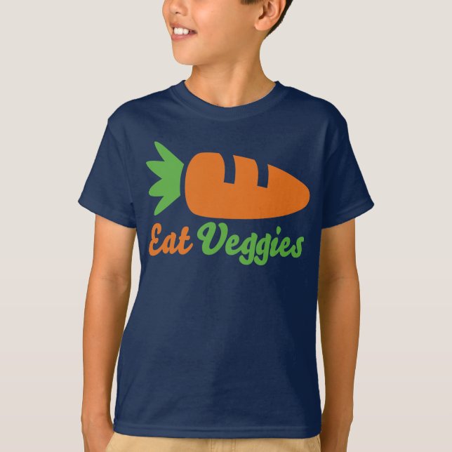 Eat Veggies Tee Shirt (Framsida)