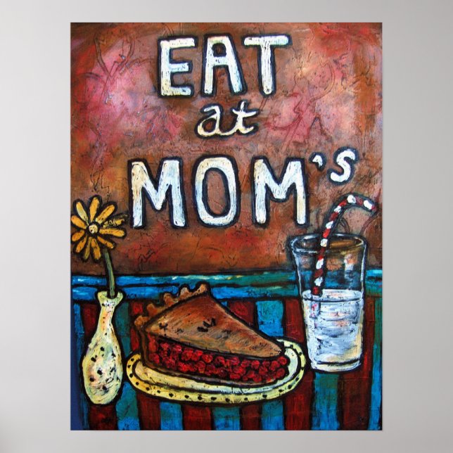 Eat vid Mamma ~ Mamma Middag Poster (Framsidan)