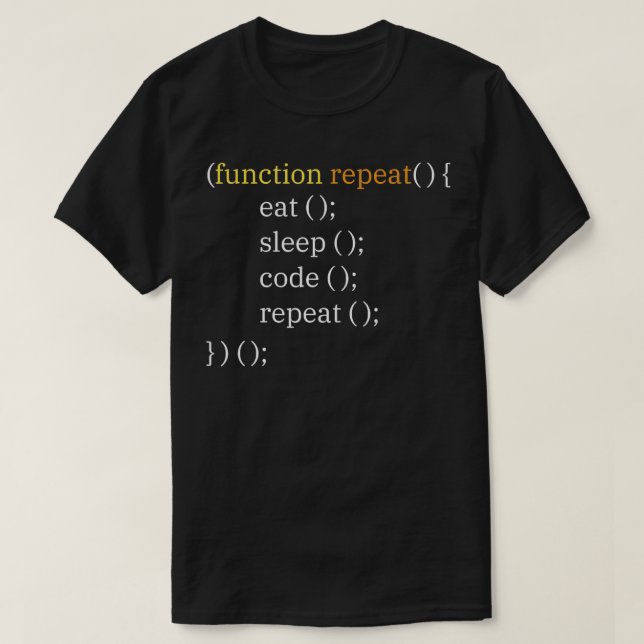 Eat-vilokod Funny Computer Science Programmer C T Shirt (Design framsida)