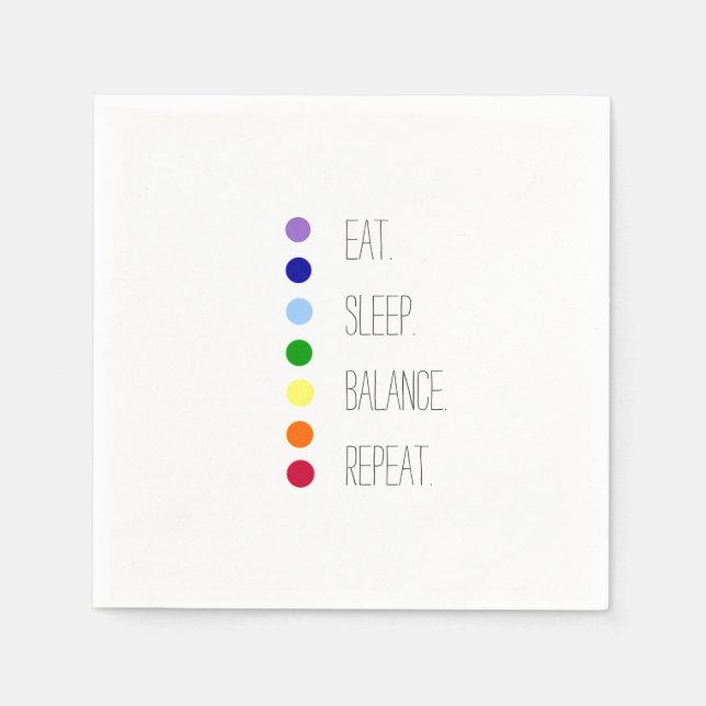 Eat-viloläge enkel Chakra-design Pappersservett (Framsidan)