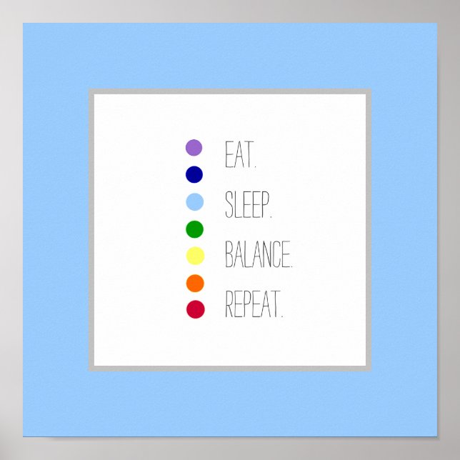 Eat-viloläge enkel Chakra-design Poster (Framsidan)