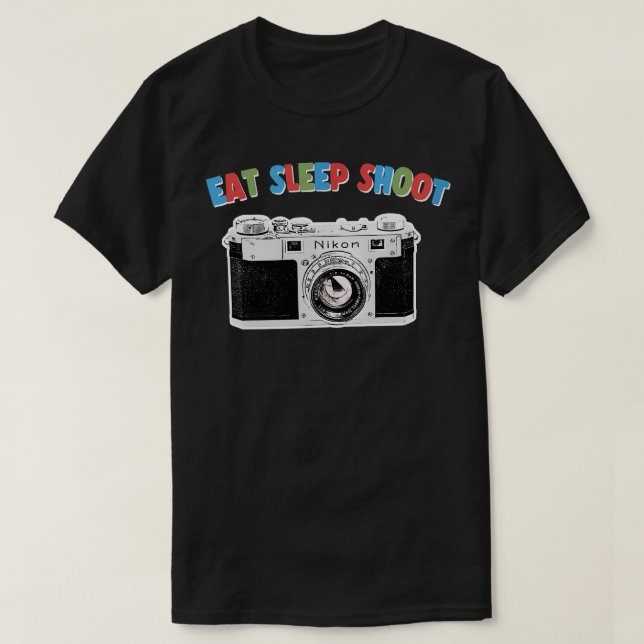 Eat-viloläge Shoot Camera Geek Gift-design T Shirt (Design framsida)
