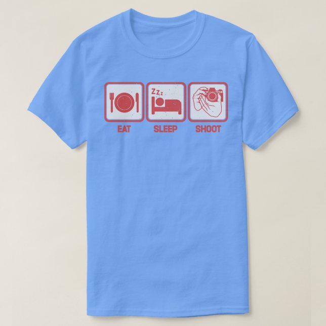 Eat-viloläge Shoot Funny Photograf 1 T Shirt (Design framsida)