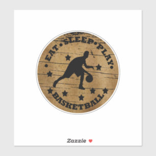 Eat-vintage för sömnspel i basketboll klistermärken