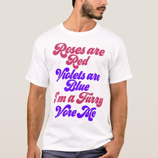 Eat Vore Hårig Hårig Funny Kink Poetry Jokes T Shirt (Framsida)
