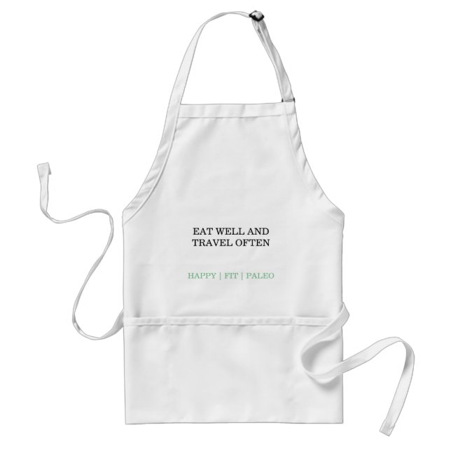 eat well and travel often apron förkläde (Framsidan)