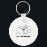 Eat Your Protein Anime Gym Funny  Nyckelring<br><div class="desc">Eat Your Protein Anime Gym Funny</div>
