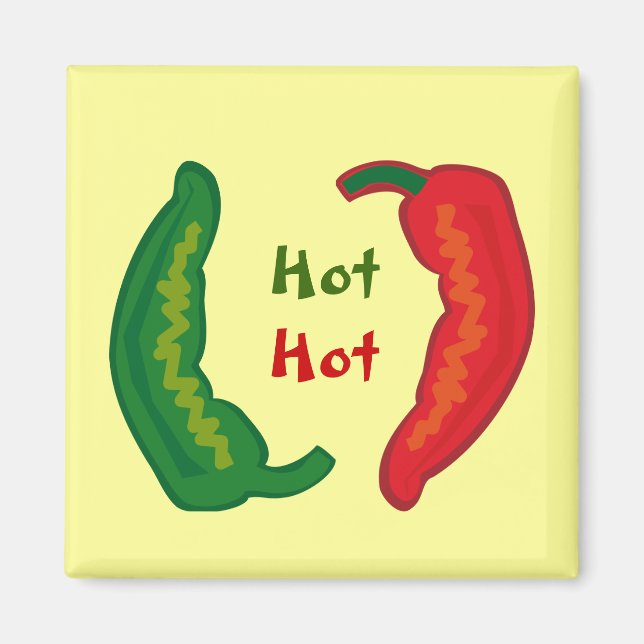 Eat Your Veggies Hett Chili Jalapeño Fridge Magnet (Framsidan)