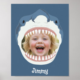 Eaten By A Shark Fun Your Photo Poster