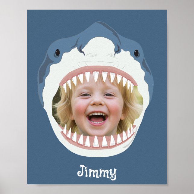 Eaten By A Shark Fun Your Photo Poster (Framsidan)