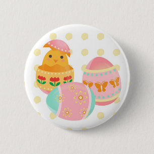 Eater Egg Chick Design Botton Knapp