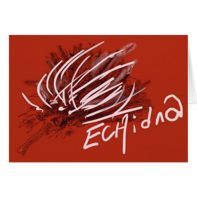 Eater för myra för igelkott för hälsningskort (Framsidan Horizontal)