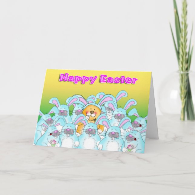 eaterkaninglad påsk helgkort (Framsida)