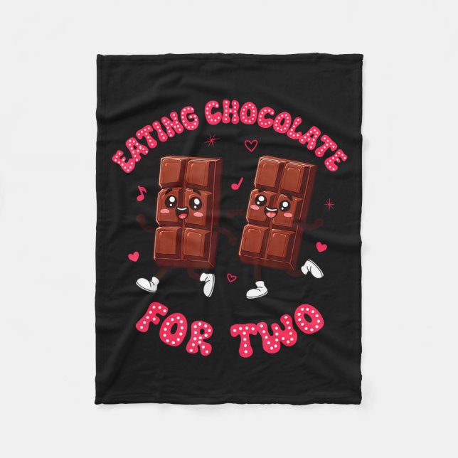 Eating Chocolate For Two Pregnancy Valentines Day  Fleecefilt (Framsidan)