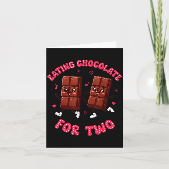 Eating Chocolate For Two Pregnancy Valentines Day  Kort (Framsida)