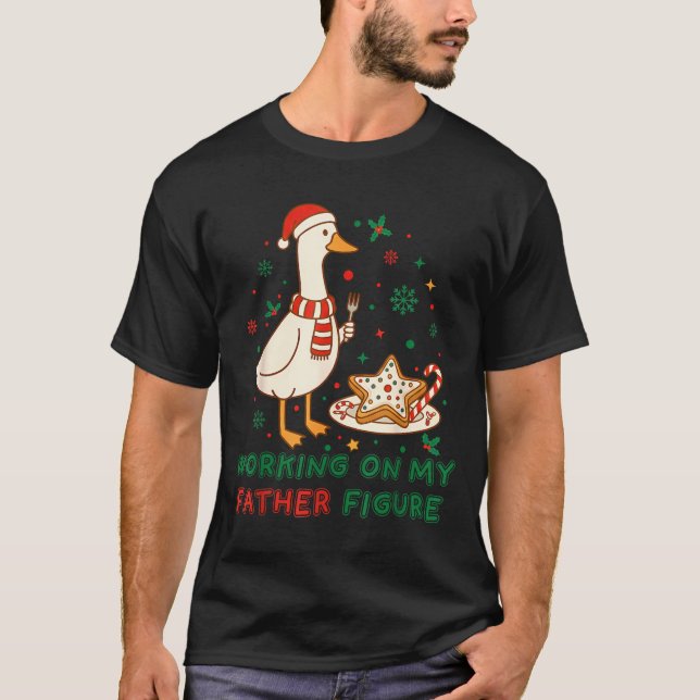 Eating Cookies For Two Working On My Dad-bod Santa T Shirt (Framsida)