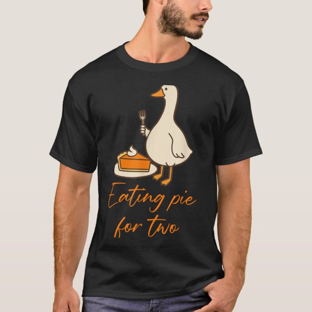 Eating E For Two Thanksgiving Pregnancy Announceme T Shirt (Framsida)