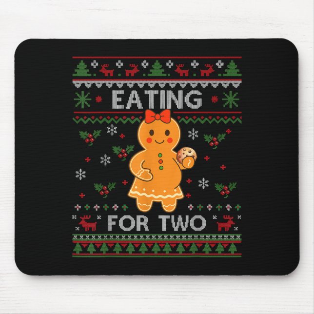 Eating For Two Pregnancy Announcement Ugly Sweater Musmatta (Framsidan)