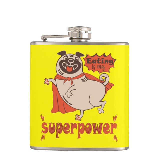 Eating is my superpower red cloak pug comic style  fickplunta (Framsidan)