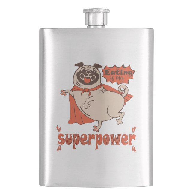 Eating is my superpower red cloak pug comic style  fickplunta (Framsidan)