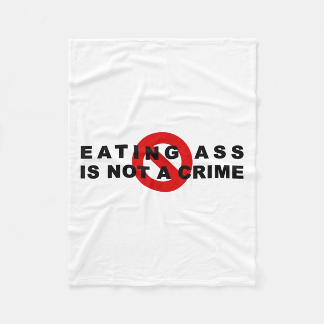 Eating Is Not A Crime Funny Quote Motivational Sar Fleecefilt (Framsidan)