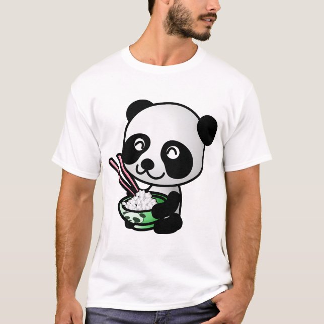 Eating Panda T Shirt (Framsida)
