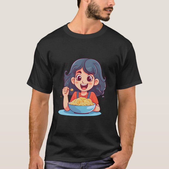 Eating Pasta Pasta T Shirt (Framsida)