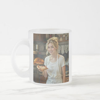 Eating Pizza Photo Personalize Customize Frostad Glasmugg