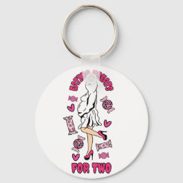 "Eating Treats for Two" Gravid Halloween Ghost Nyckelring