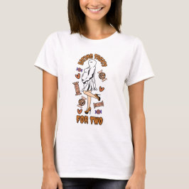 "Eating Treats for Two" Gravid Halloween Orange T Shirt