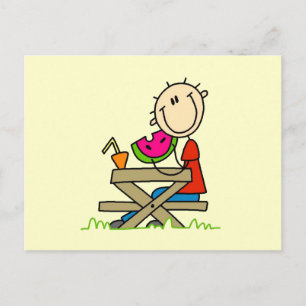 Eating Watermelon Vykort