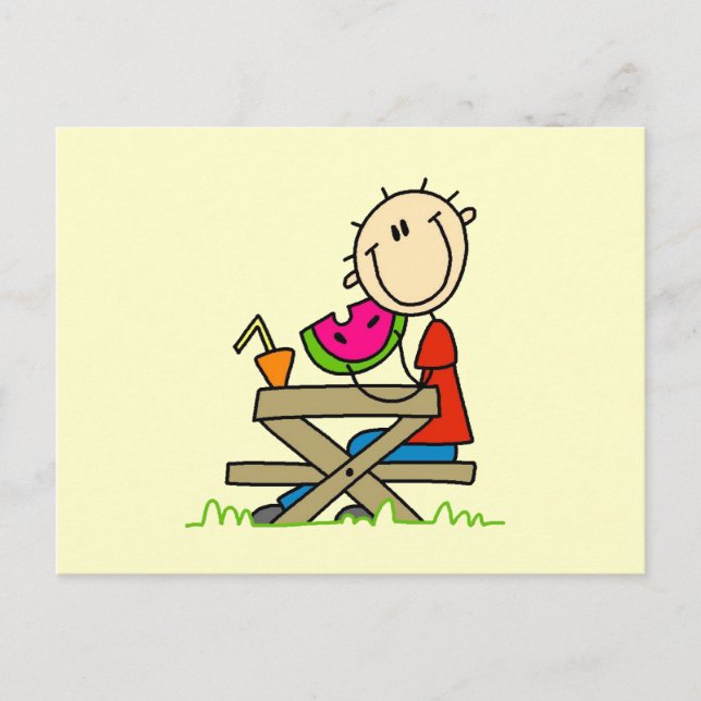 Eating Watermelon Vykort (Framsida)