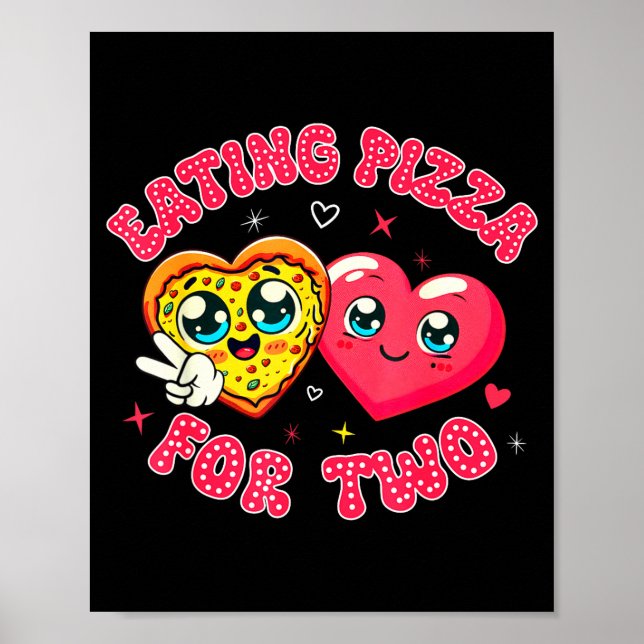 Eating Zza For Two Pregnancy Valentines Day New Mo Poster (Framsidan)
