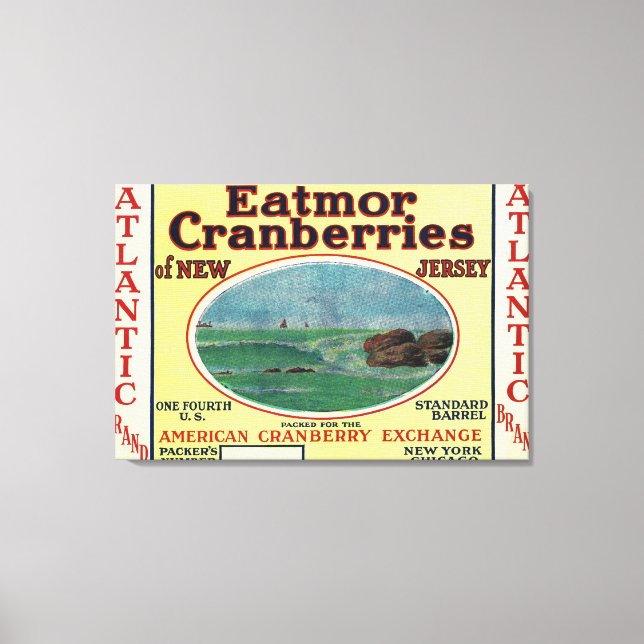 Eatmor Cranbär Brand Label Canvastryck (Framsida)