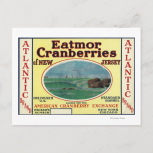 Eatmor Cranbär Brand Label Vykort