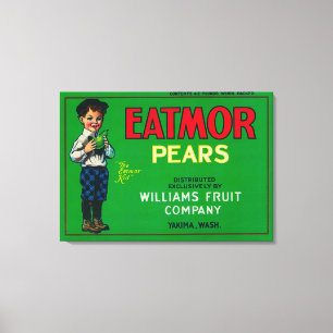 Eatmor Pearlåda LabelYakima, WA Canvastryck