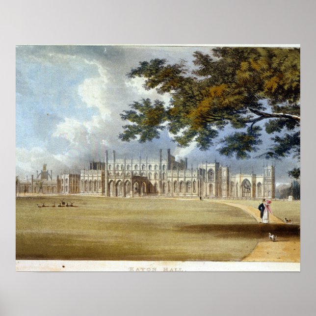 Eaton Hall, Entrance Front, från Ackermanns repo Poster (Framsidan)