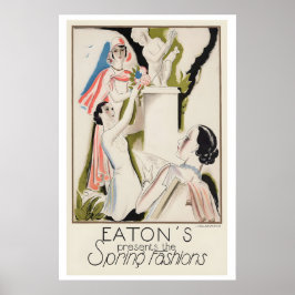 Eaton's Presenterar Vårens Mode Vintagekonst Poster