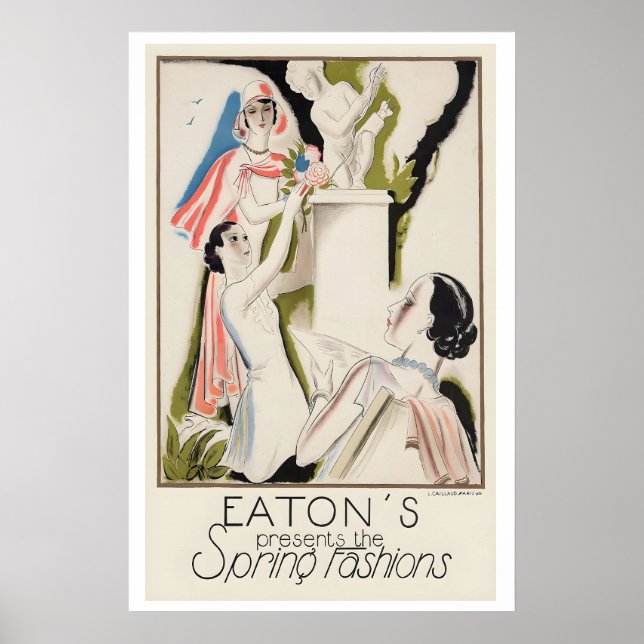 Eaton's Presenterar Vårens Mode Vintagekonst Poster (Framsidan)